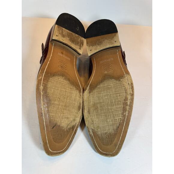 Size 11 Giovanni Amato Brown Leather Monk Strap Dress Shoes main image 4